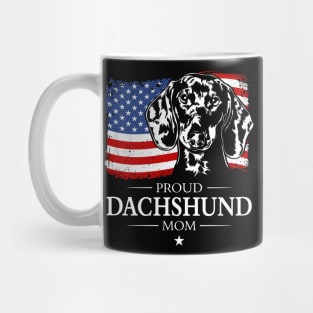 Proud Dachshund Mom American Flag patriotic dog Mug